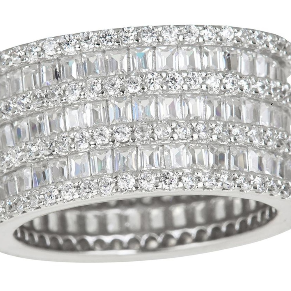 Size 9 Eternity Ring in Sterling Silver